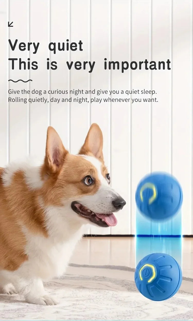 **Smart Interactive Dog Ball – USB Rechargeable Bouncing Toy for Puppies**