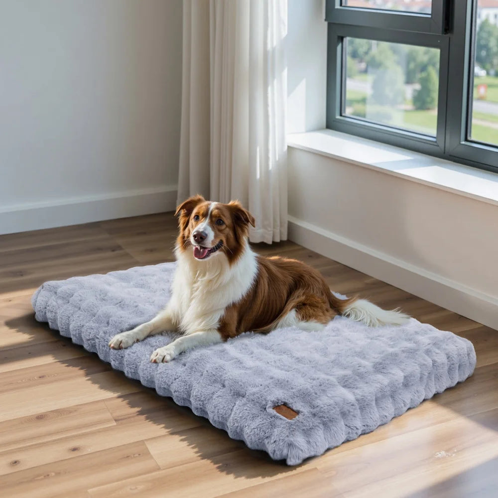 Ultra Plush Washable Dog Bed – Soft Pet Cushion Mat