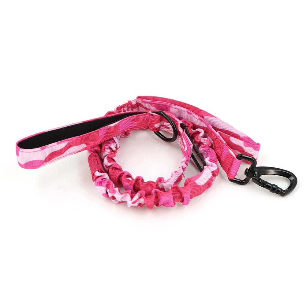 “Pink Camo Tactical Dog Harness – Adjustable Vest for Medium & Large Dogs”
