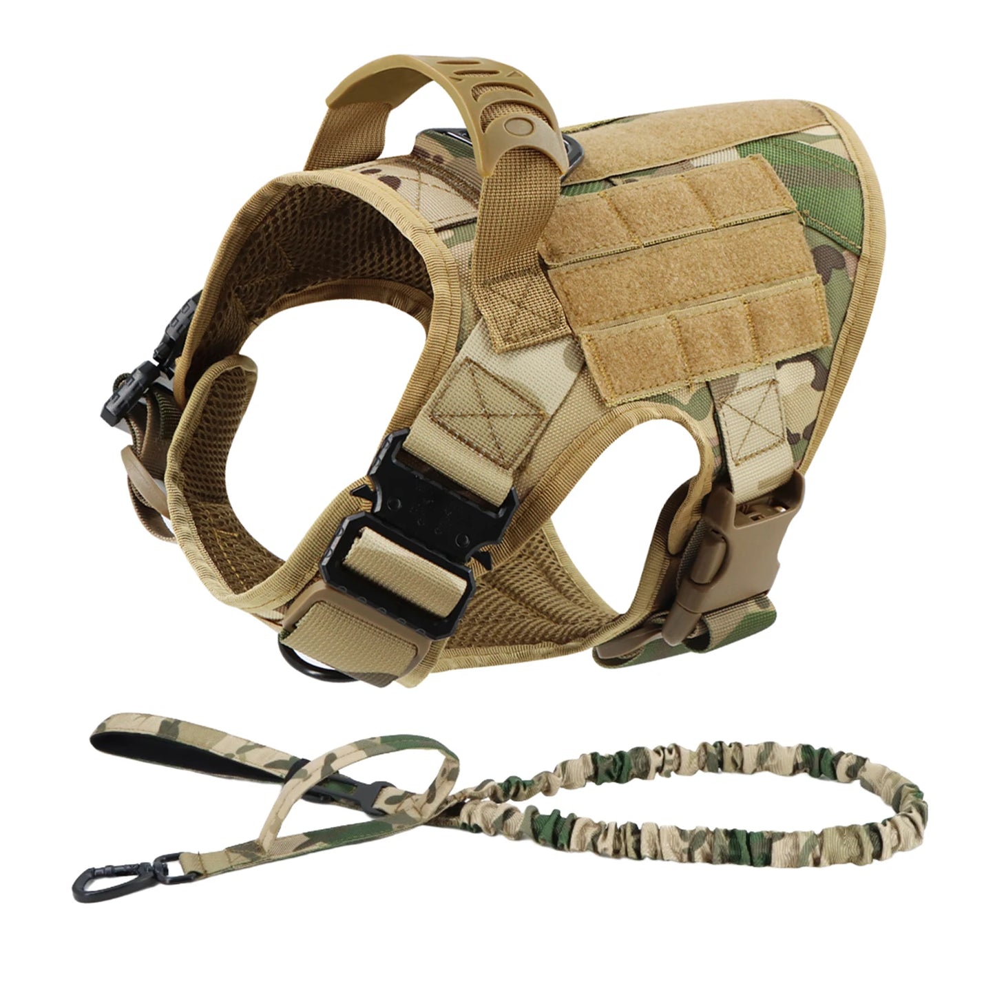 Tactical Dog Harness & Leash Set – Adjustable Training Vest for Medium & Large Dogs