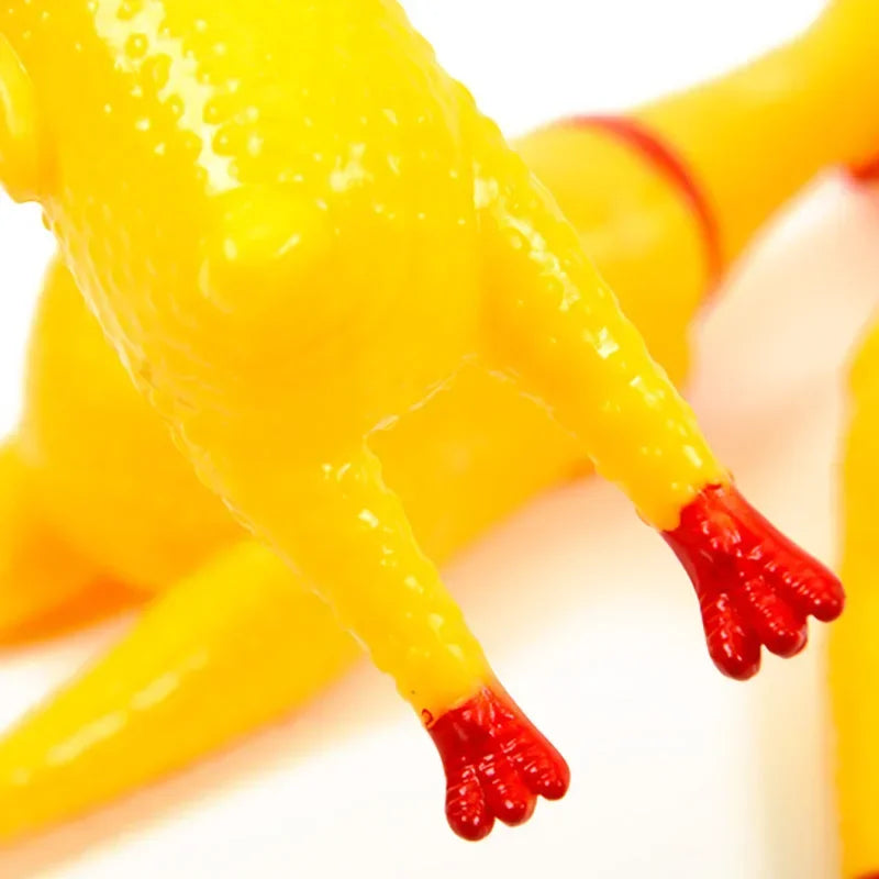 Screaming Chicken Dog Chew Toy – Squeaky Rubber Interactive Toy for Aggressive Chewers