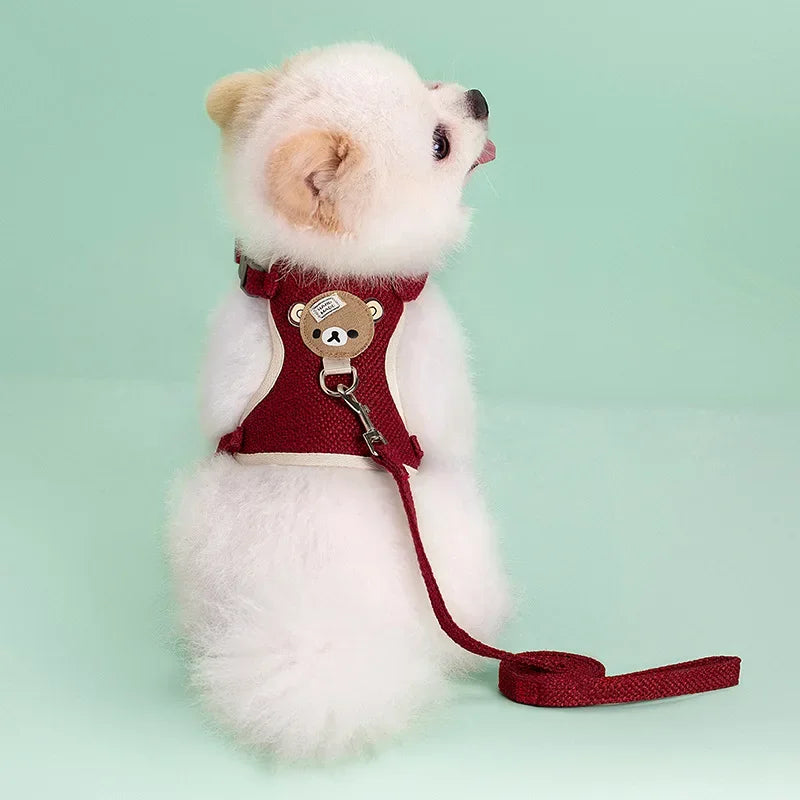 Adjustable Pet Harness & Leash Set – Comfort Vest for Small & Medium Dogs & Cats