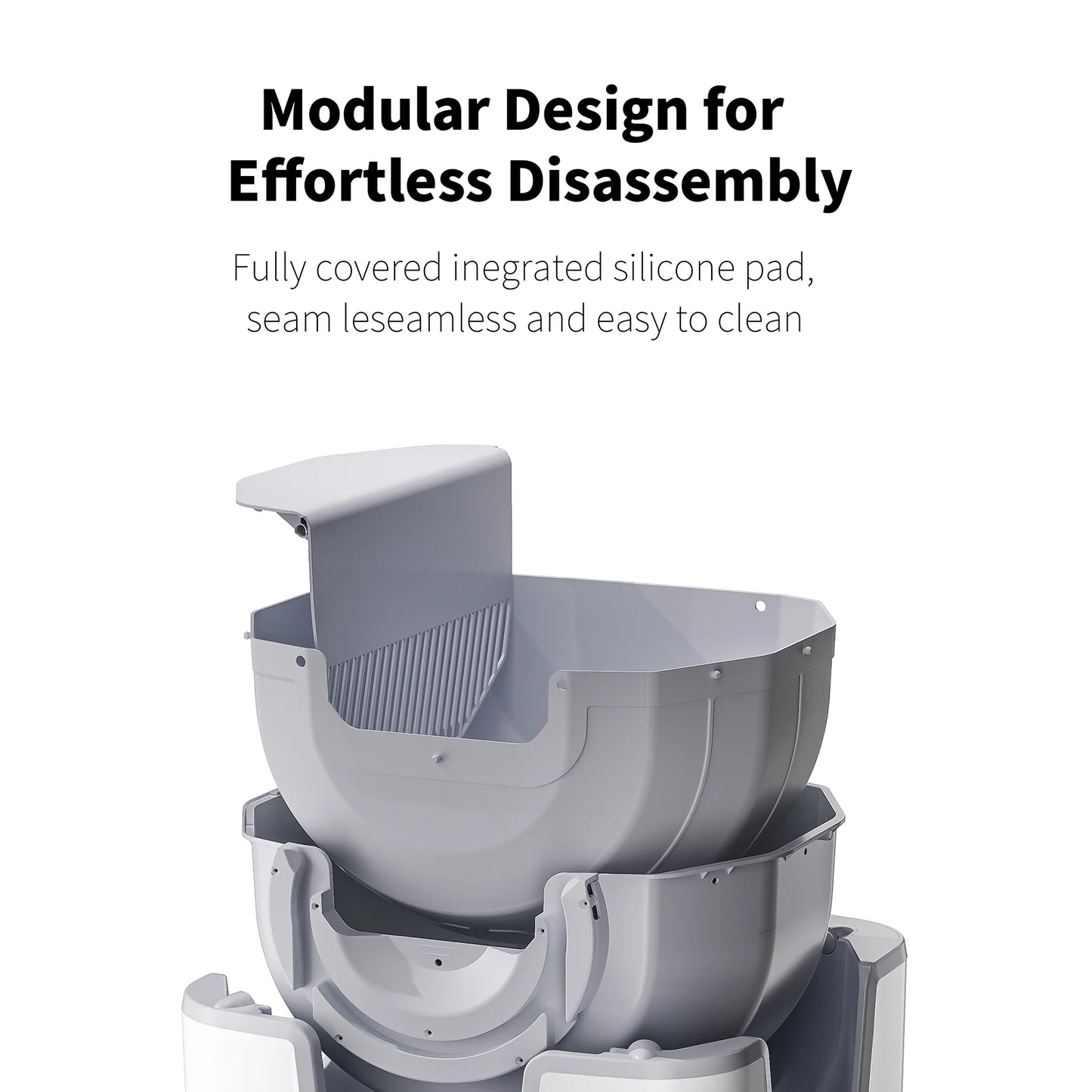 F6 Self-Cleaning Litter Box – Automatic Open-Top Cat Box with Odor Control