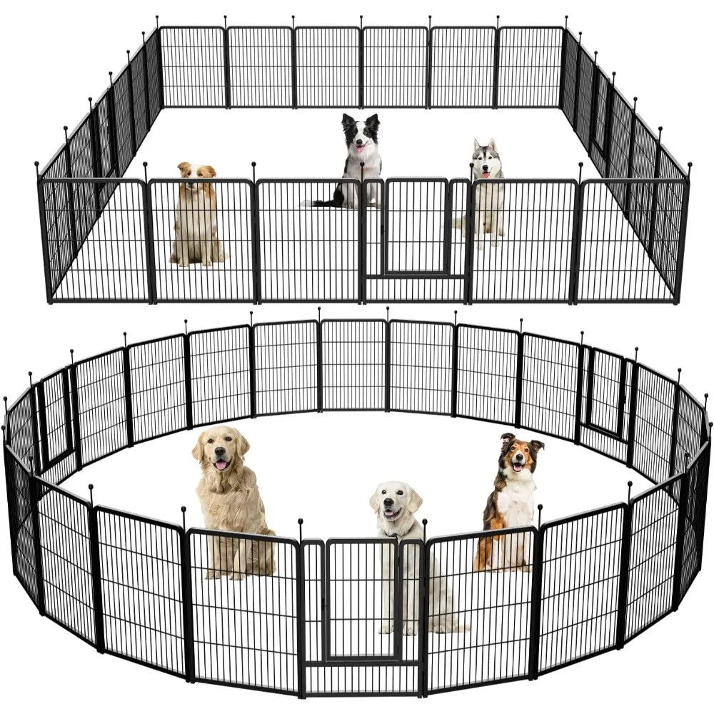 Portable Dog Playpen – Foldable Outdoor Fence with Door