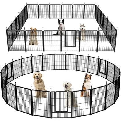Portable Dog Playpen – Foldable Outdoor Fence with Door