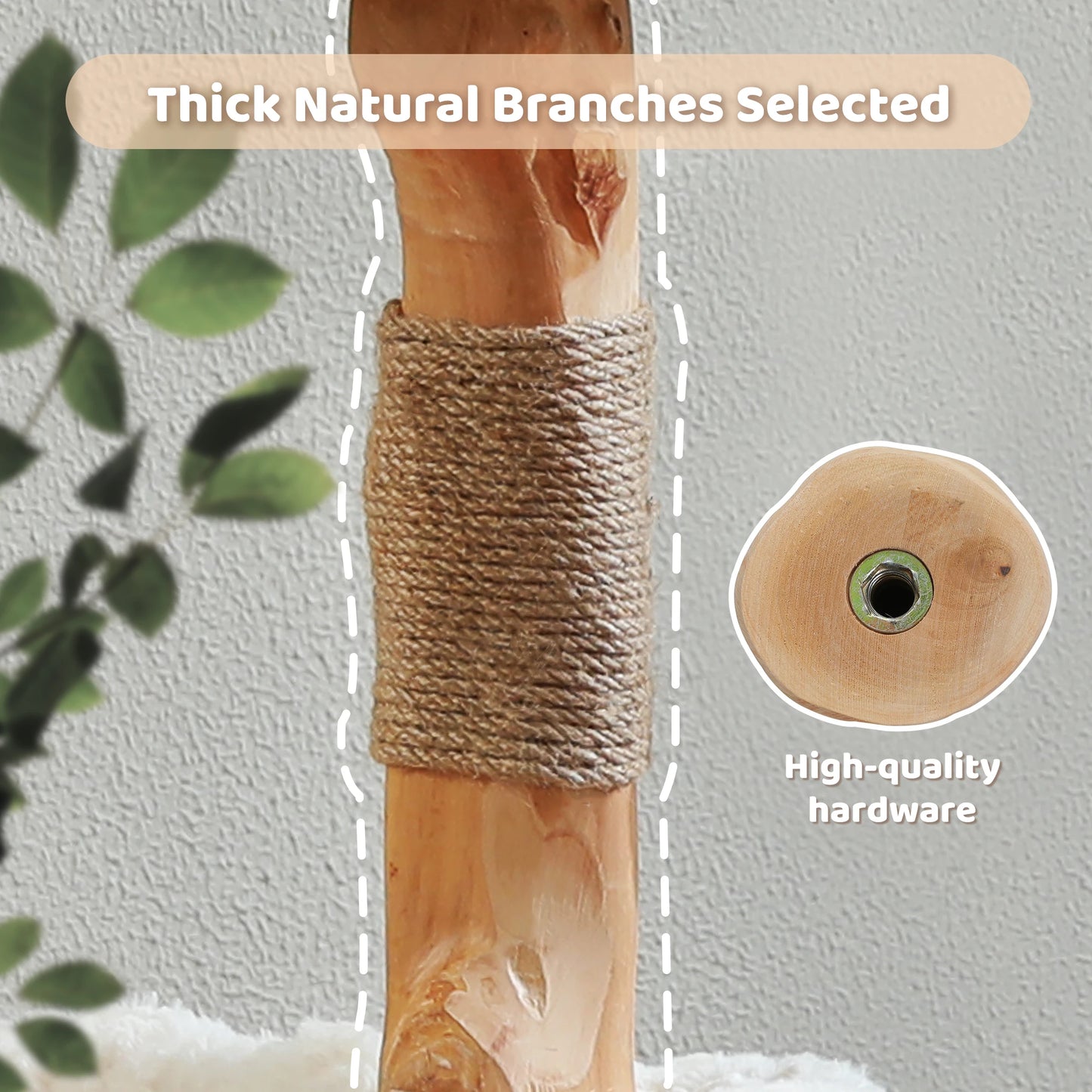 Modern Solid Wood Cat Tree – Spacious Tower with Condo, Perches & Interactive Toys
