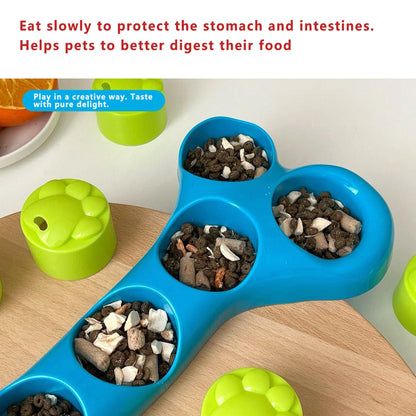 Bone-Shaped Slow Feeder Treat Toy – Dog & Puppy Stimulation