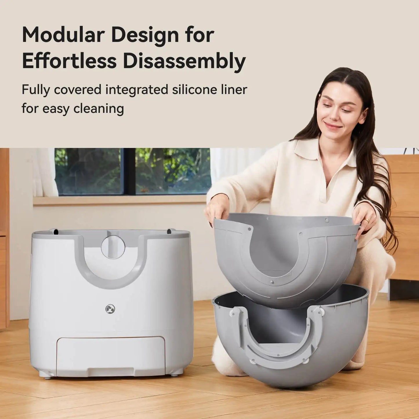 Automatic Self-Cleaning Cat Litter Box with 11L Capacity