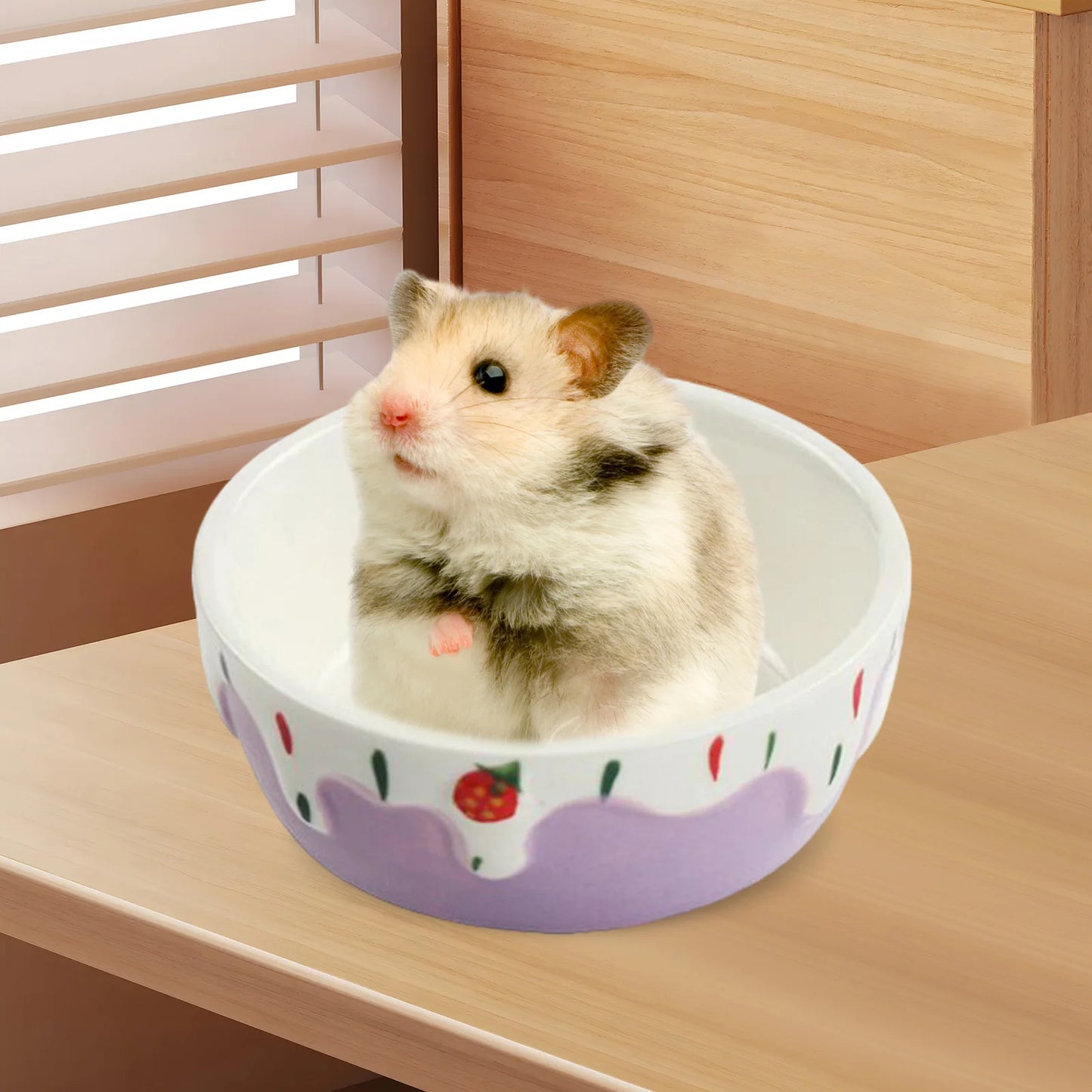 Ceramic Small Pet Food Bowl – Easy Clean Feeding Dish for Hamsters, Rabbits & Small Animals
