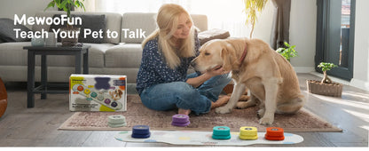 Mewoofun Pet Talking Buttons – Recordable Voice Training Toy