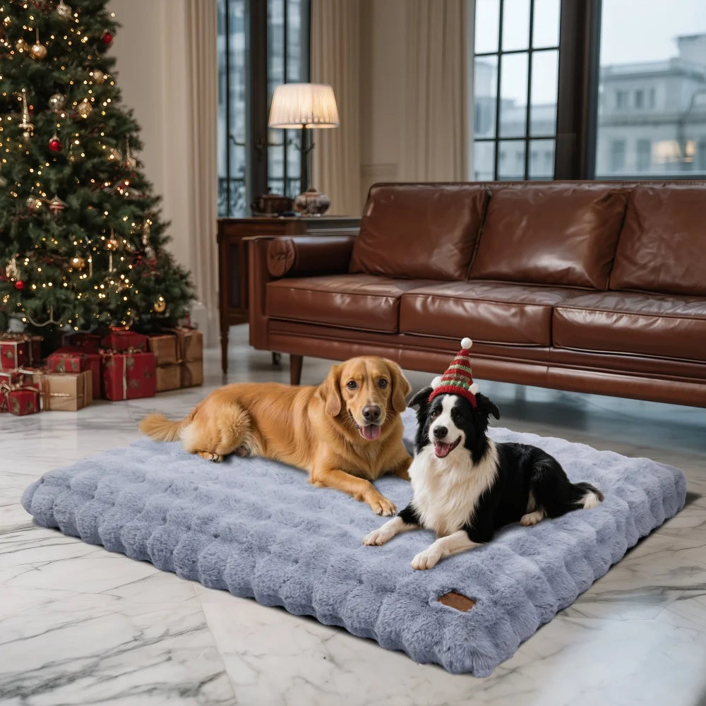 Ultra Plush Washable Dog Bed – Soft Pet Cushion Mat