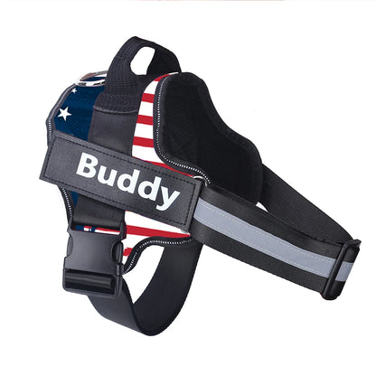 Personalized No-Pull Reflective Dog Harness – Breathable Training Vest