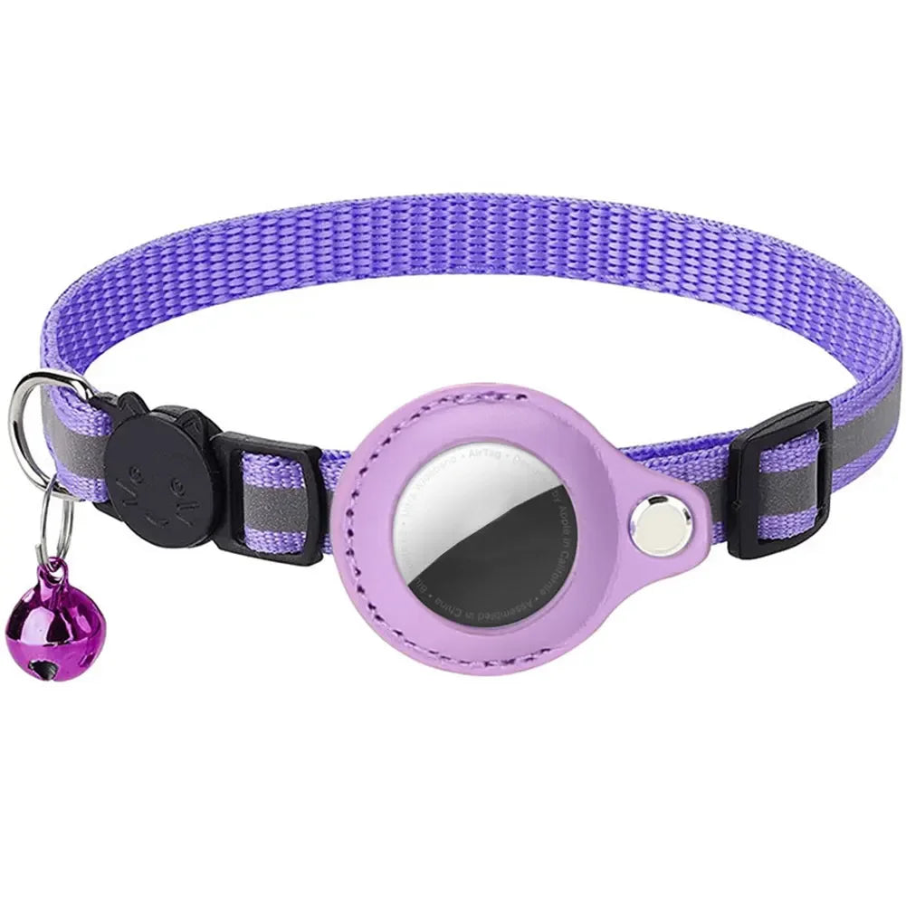 Reflective AirTag Cat Collar – Adjustable Safety Collar for Kittens & Cats