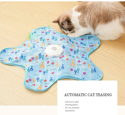 Interactive Hide & Seek Cat Toy with Motion Mouse & Feathers