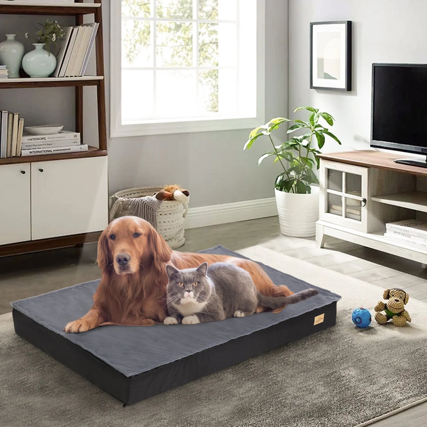 Orthopedic Dog Bed with Waterproof Lining & Washable Cover