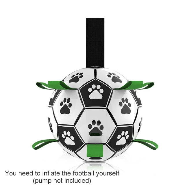 Interactive Dog Football Toy with Grab Tabs for Outdoor Play