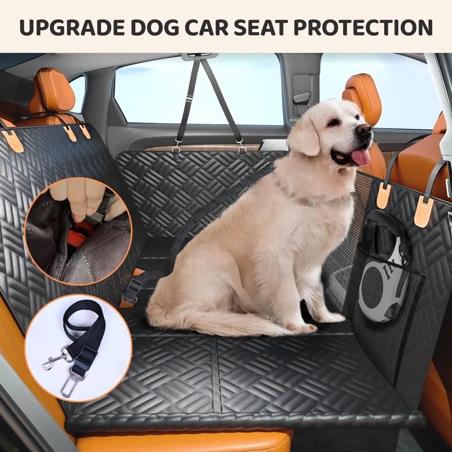 Heavy-Duty Dog Car Seat Cover – Rear Seat Extender & Hammock