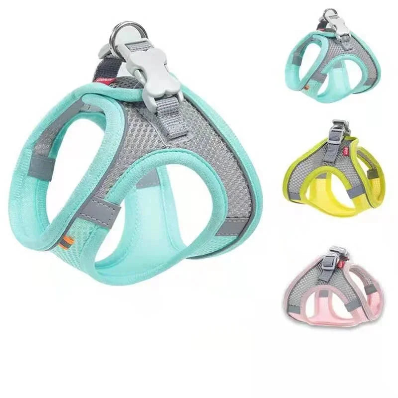 Breathable Pet Harness & Leash Set – Adjustable Safety Vest for Dogs & Cats