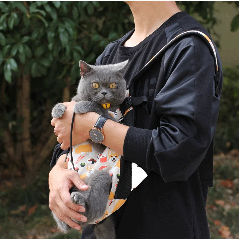 Adjustable Pet Carrier Backpack for Cats & Small Dogs