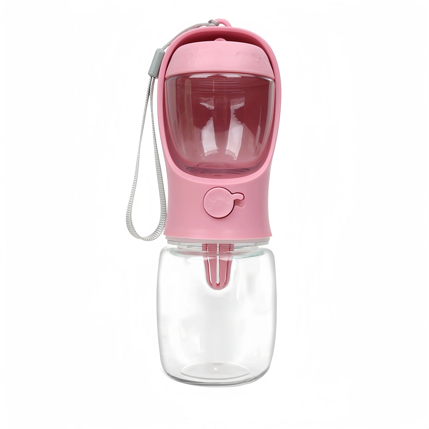 Portable Pet Water Bottle with Food Storage & Travel Bowl