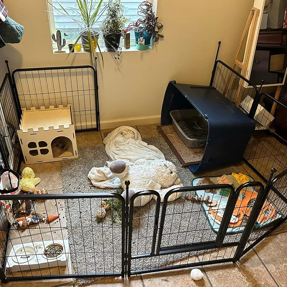 Portable Dog Playpen – Foldable Outdoor Fence with Door