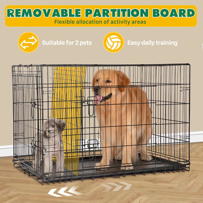 Foldable Dog Kennel with Tray – Indoor & Outdoor Use