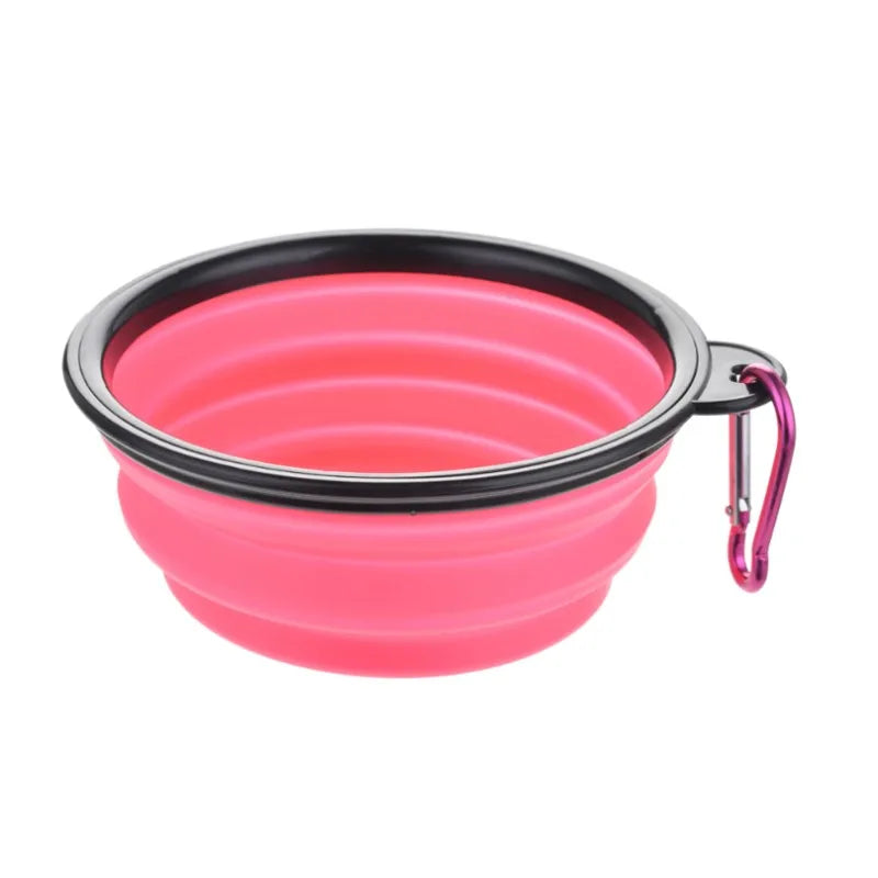 Portable Pet Food Bowl – Collapsible TPR Silicone Travel Bowl for Dogs & Cats