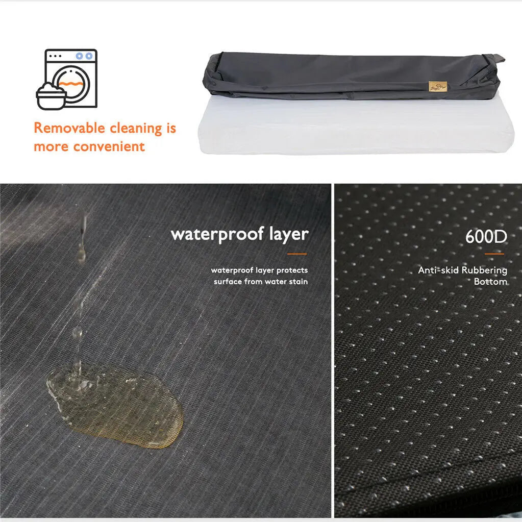 Jumbo Orthopedic Dog Bed with Memory Foam & Waterproof Cover