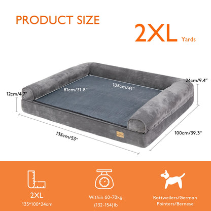 Orthopedic Memory Foam Dog Bed – Extra Large Washable Pet Sofa