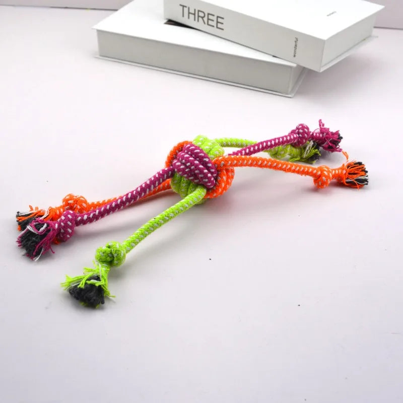 Durable Dog Rope Toy – Interactive Teeth Cleaning Chew Toy for Dogs & Puppies