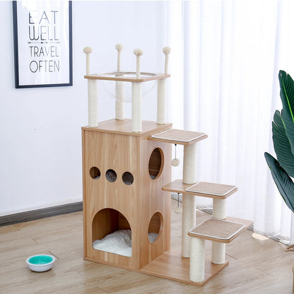 Multi-Level Cat Tree with Condo, Hammock & Scratching Posts