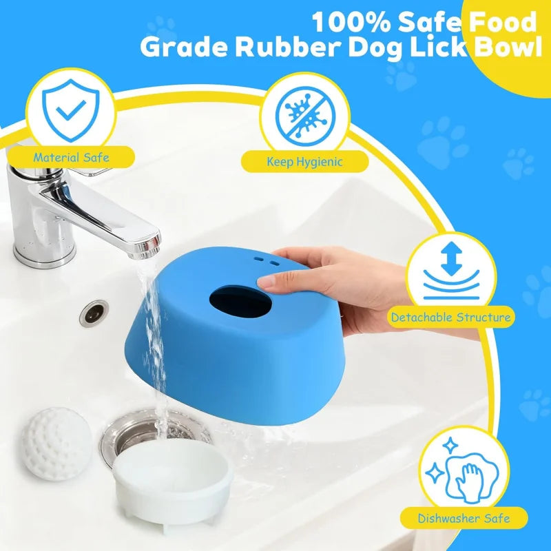 Anti-Choking Slow Feeder Dog Bowl – Non-Slip Lick Bowl for Treats, Broth & Yogurt