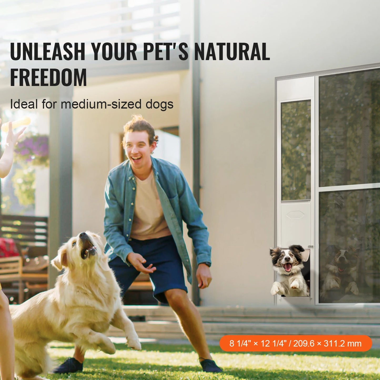 Adjustable Sliding Glass Dog Door – Aluminum Frame Pet Door