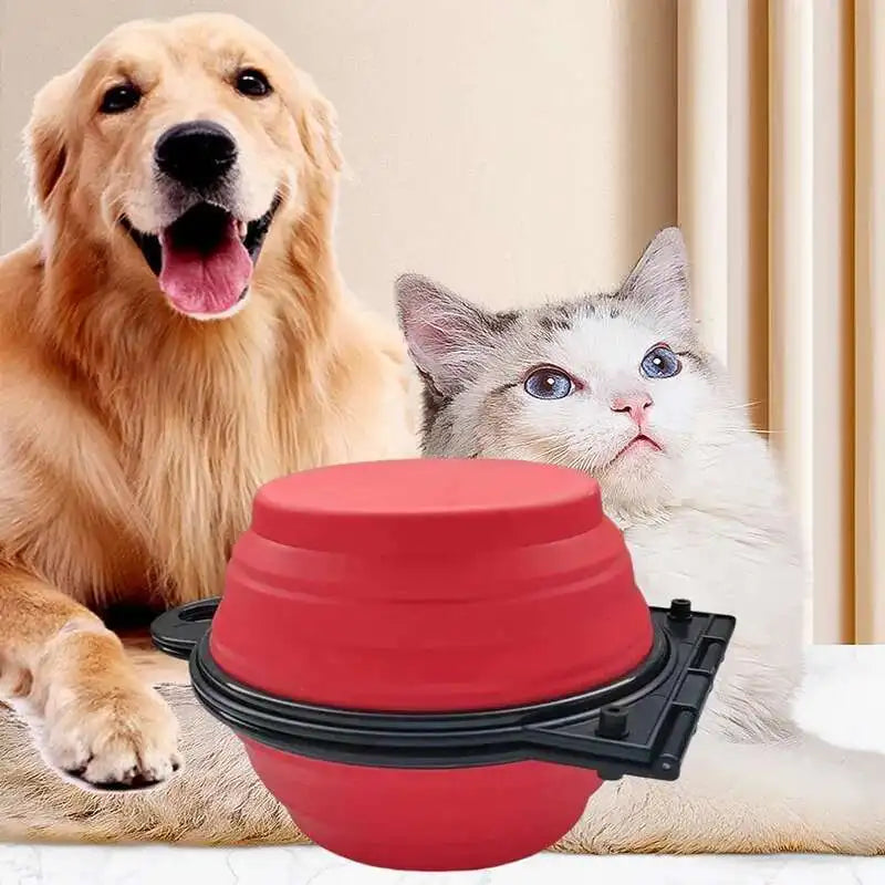 2-in-1 Collapsible Dog Travel Bowl – Double Folding Food & Water Bowl Portable Outdoor Feeder