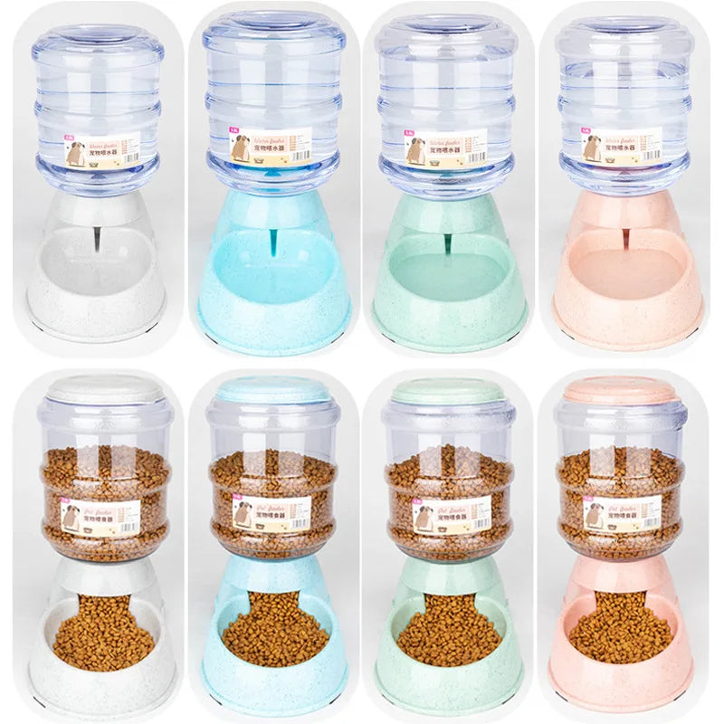 Large Capacity Pet Feeder Bowl – Automatic Water Dispenser for Cats & Small Dogs