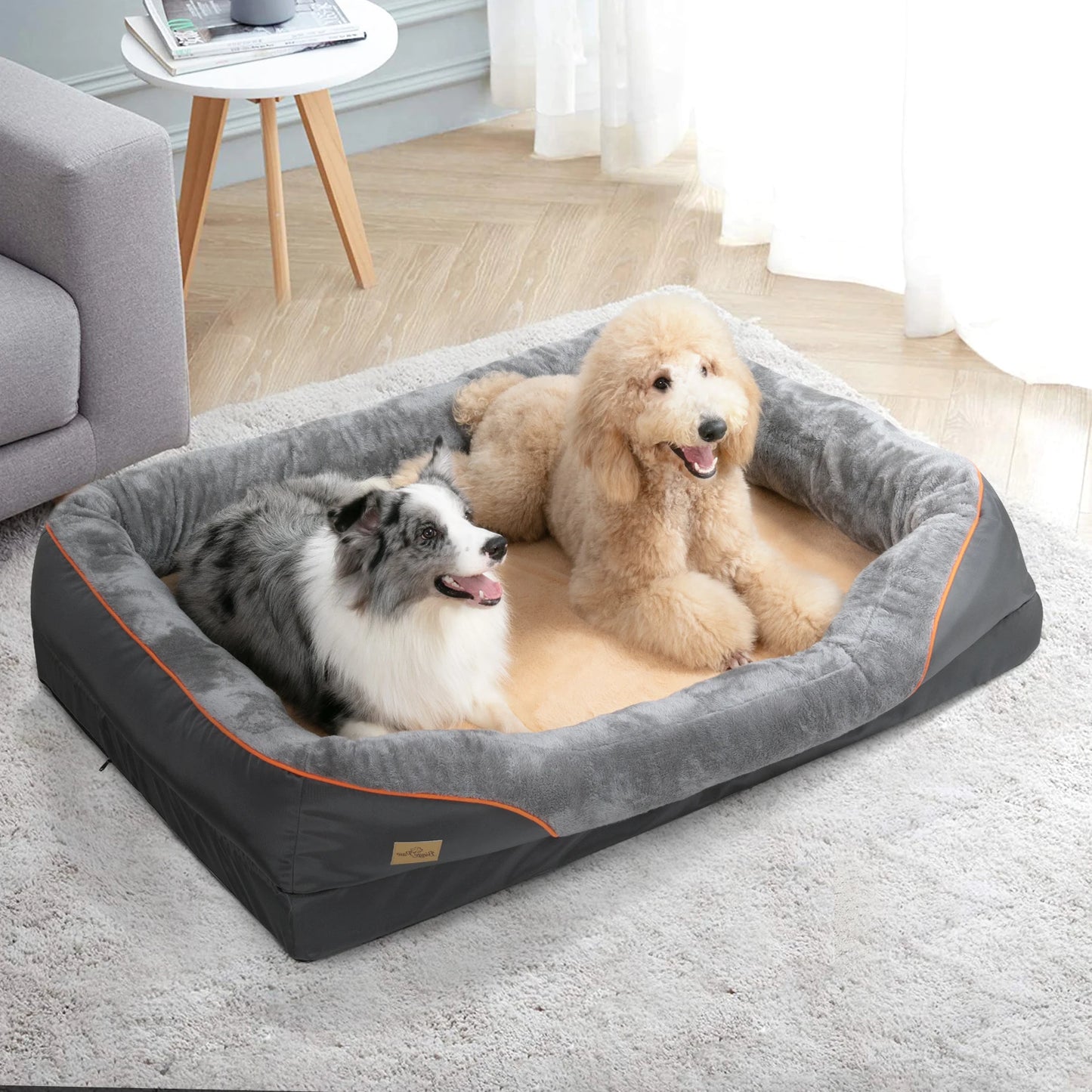 Weiches, wasserdichtes Hundebett mit waschbarem Bezug und warmer Fleece-Matratze