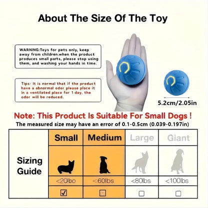 **Smart Interactive Dog Ball – USB Rechargeable Bouncing Toy for Puppies**