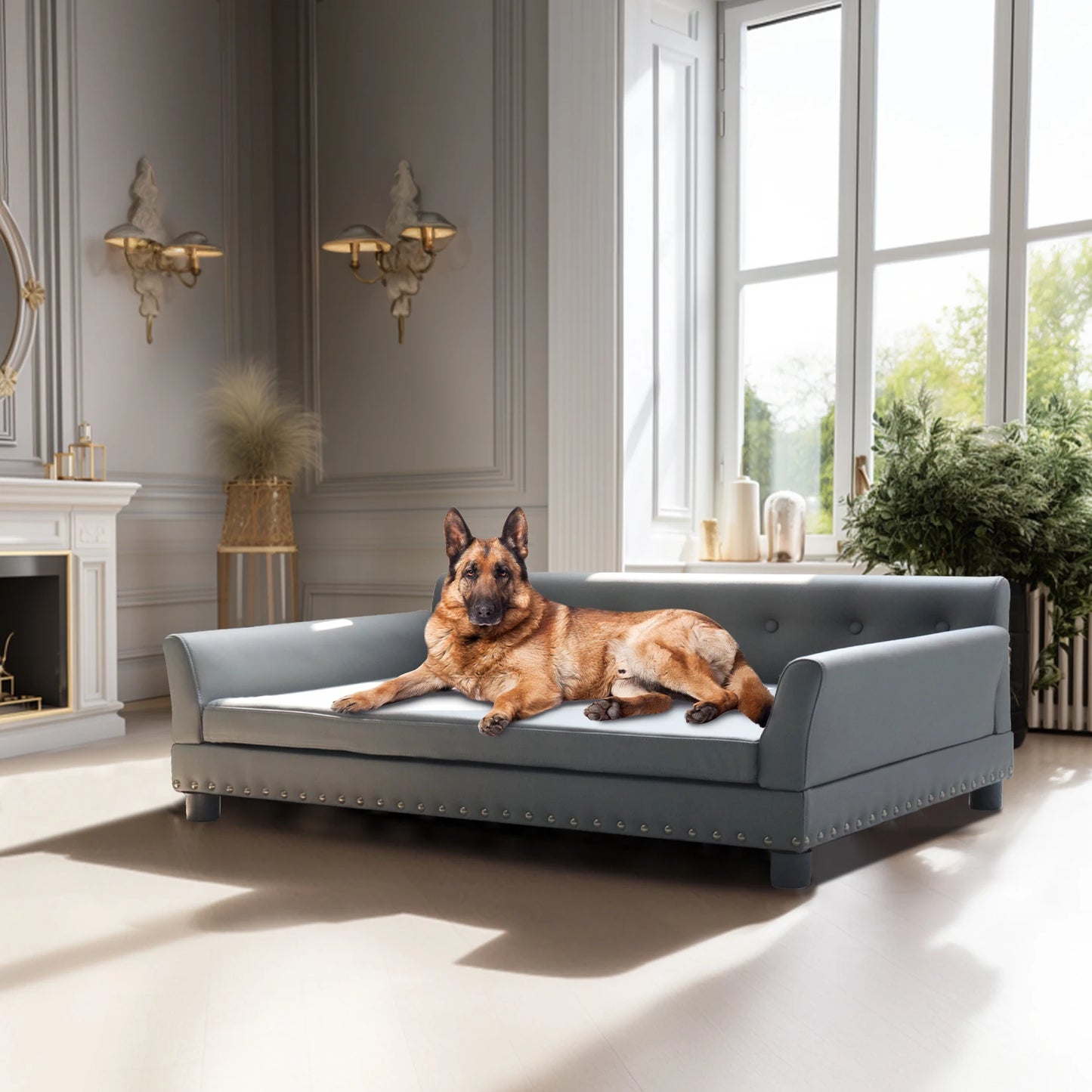 Modern Elevated Dog Sofa Bed for Medium & Large Dogs
