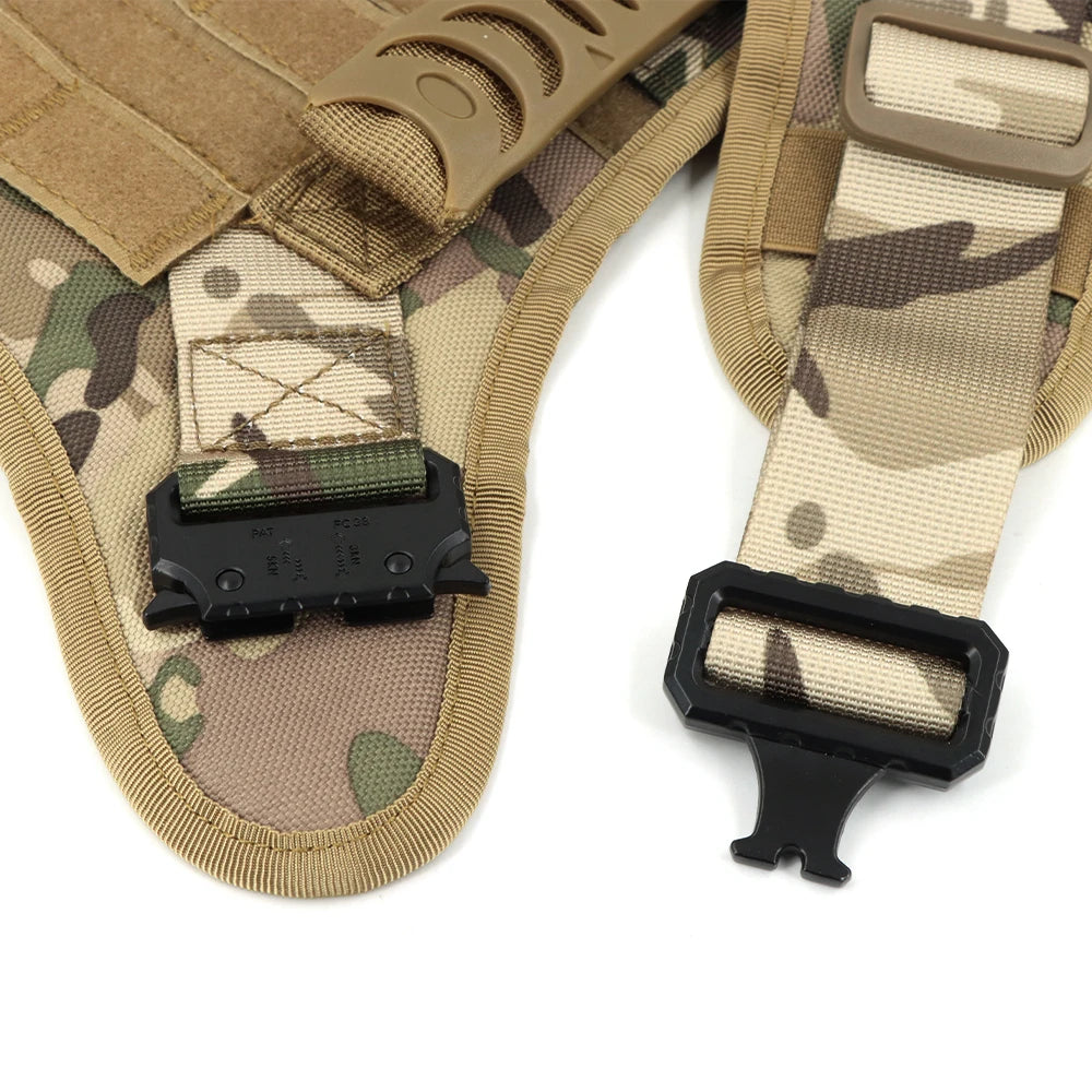 Tactical Dog Harness Set – Military Vest, Collar, Leash & Pouches