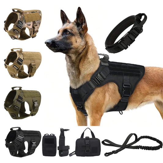 Tactical Dog Harness with Molle – For Medium & Large Dogs