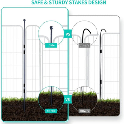 Portable Dog Playpen – Foldable Outdoor Fence with Door