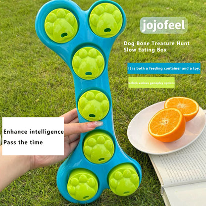Bone-Shaped Slow Feeder Treat Toy – Dog & Puppy Stimulation
