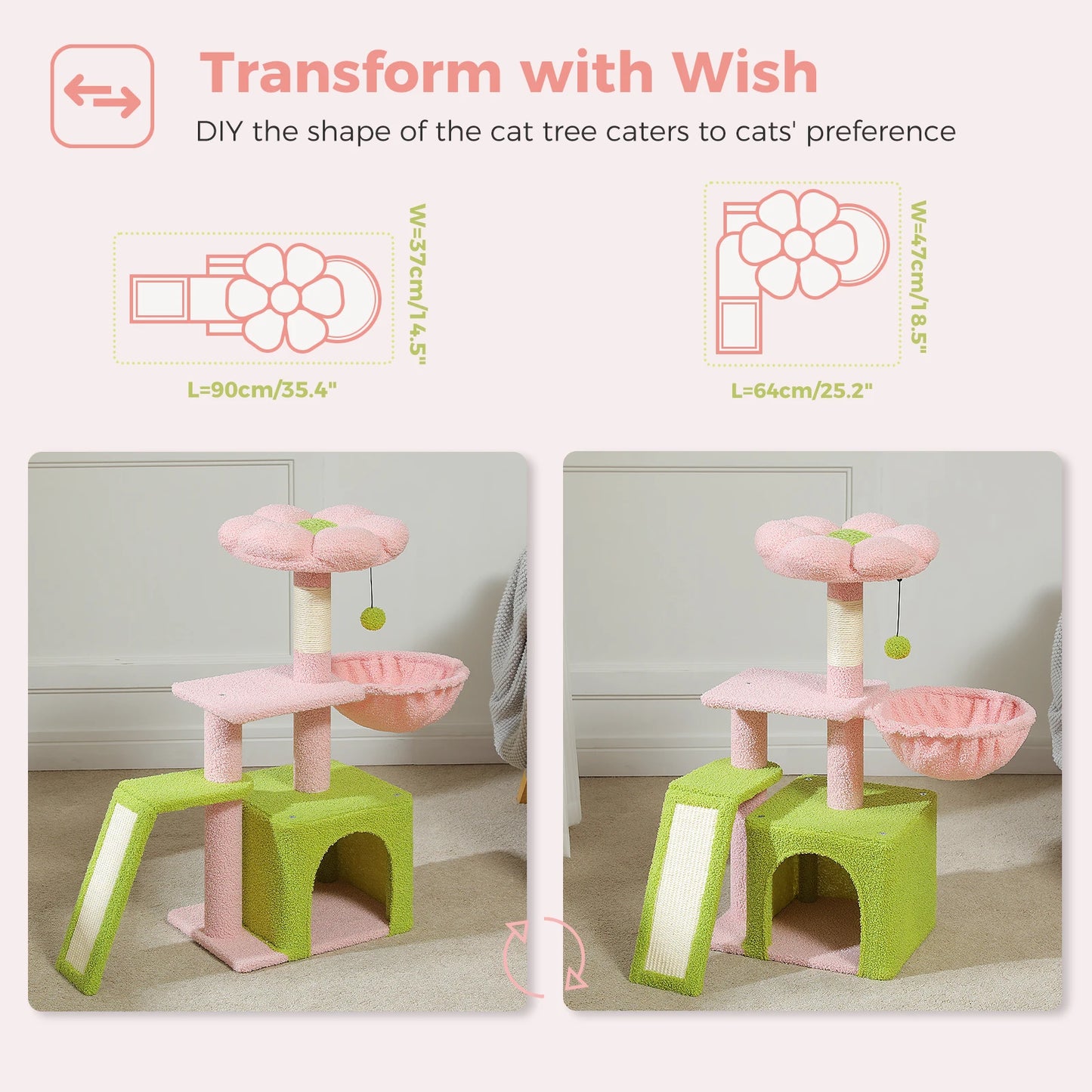 Cat Tree Tower – Cozy Condo, Wide Perch & Sisal Scratching Posts with Plush & Toy