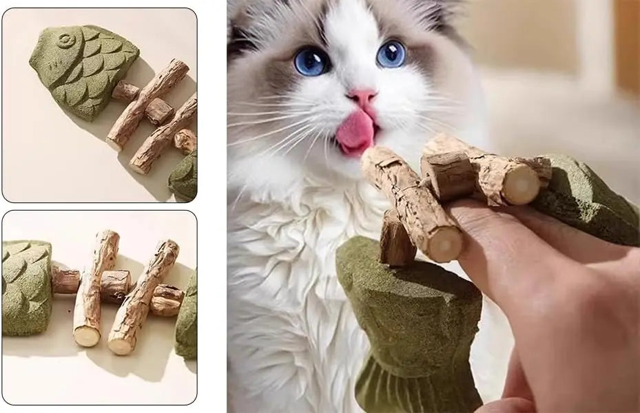 Fishbone Cat Chew Toy – Bite-Resistant Dental Toy for Cats