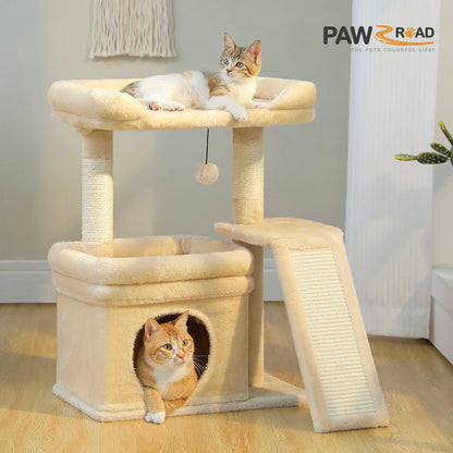 Small Cat Tree with Condo, Perch & Scratching Post