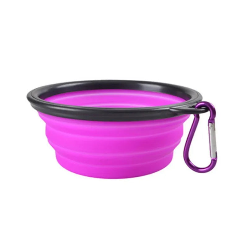 Portable Pet Food Bowl – Collapsible TPR Silicone Travel Bowl for Dogs & Cats