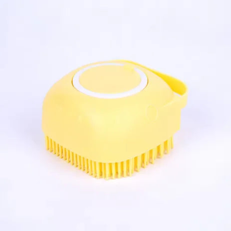 2-in-1 Pet Bath & Massage Brush – Silicone Shampoo Dispenser for Dogs & Cats