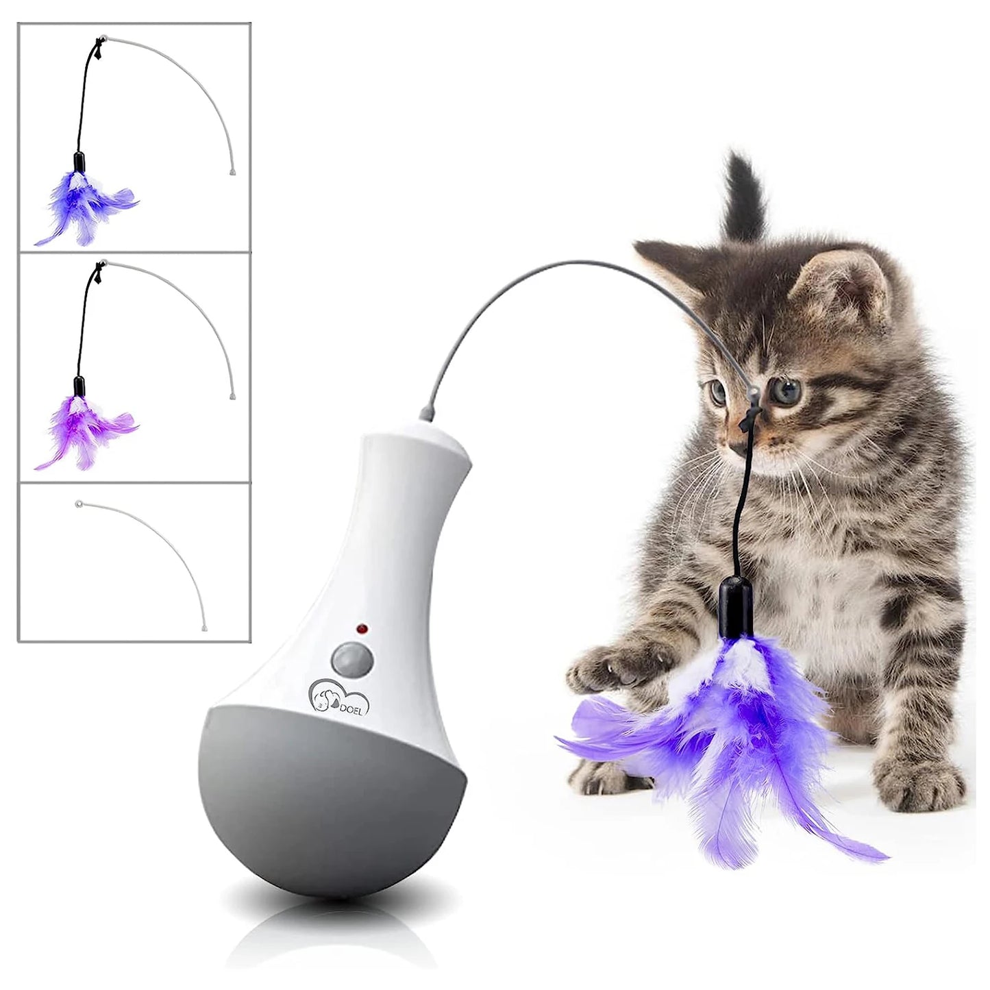 Interactive Feather Cat Toy – Automatic Teaser Toy for Indoor Cats