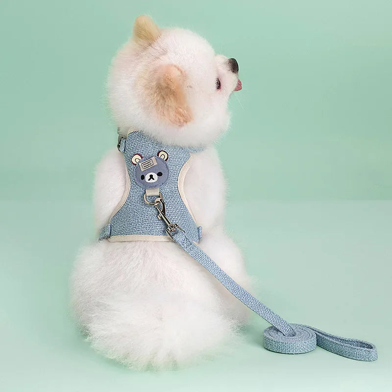 Adjustable Pet Harness & Leash Set – Comfort Vest for Small & Medium Dogs & Cats
