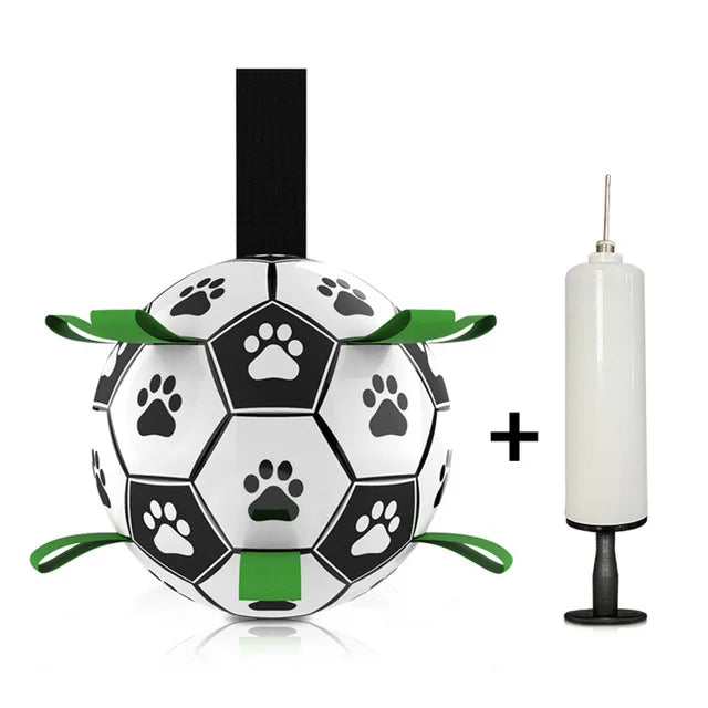 Interactive Dog Football Toy with Grab Tabs for Outdoor Play